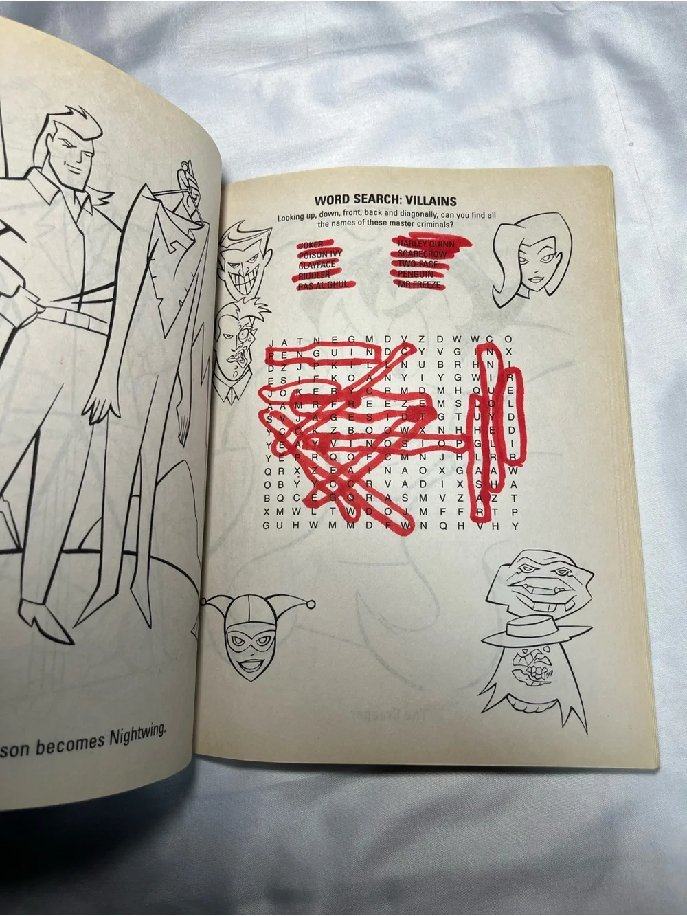 1999 Batman The Animated Series Jumbo Coloring & Activity Book Deep Freeze DC